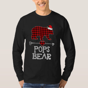 T-shirt Famille de Pyjama Correspondant À L'Ours Rouge Pop
