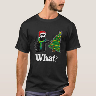 T-shirt Famille de pyjama Ornements de Noël Chat Noir