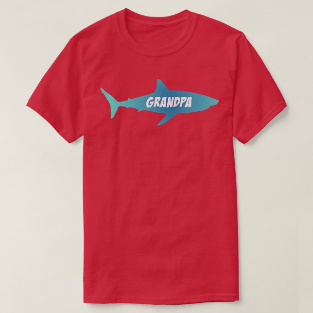 T-shirt Famille de requins grand-père requin (Design devant)