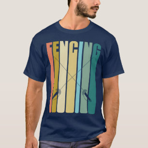T-shirt Famille de sport rétro d'escrime