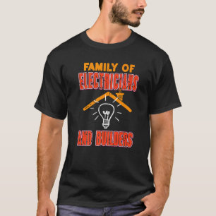 T-shirt Famille D'Électriciens Et Constructeurs Cool Retro