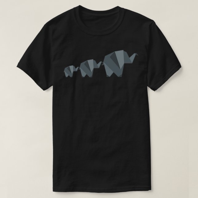T-shirt Famille d'éléphants en liberté (Design devant)