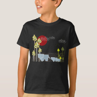 T-shirt Famille D'Éléphants Whimsical Dans La Forêt Et Le