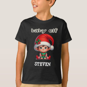 T-shirt Famille d'elfes bébé assortie noël