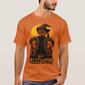 T-shirt Famille d'épouvantail d'Halloween