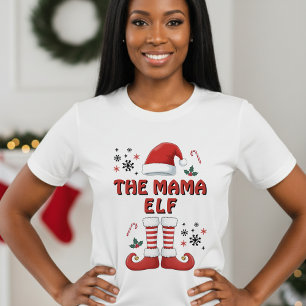 T-shirt Famille des elfes de Noël qui correspondent Blancs