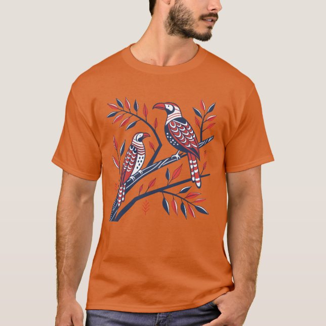 T-shirt famille des oiseaux (Devant)