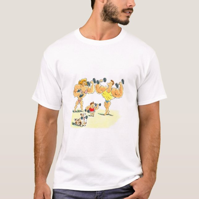T-shirt Famille d'haltérophilie (Devant)
