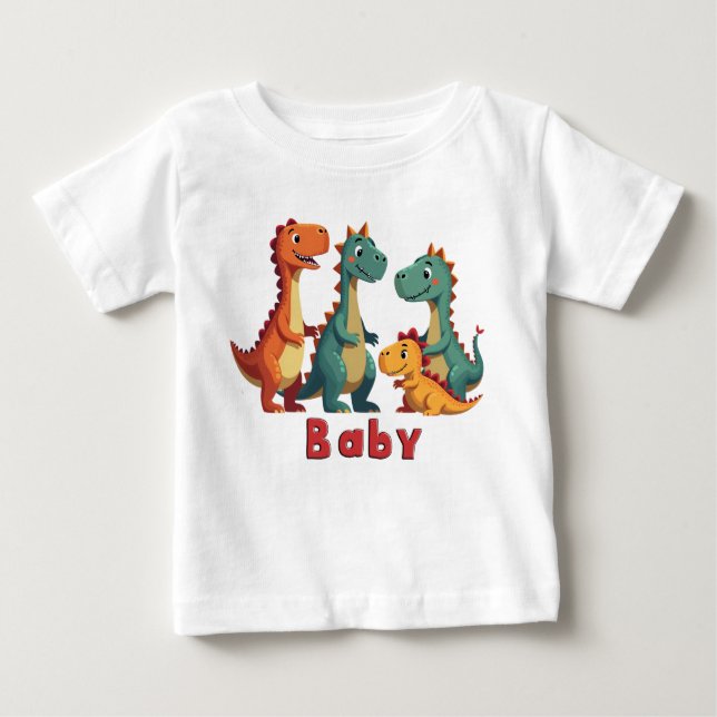 T-shirt famille Dinosaur (bébé) (Devant)