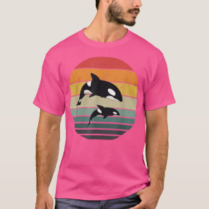 T-shirt Famille d'orques Art Vintage Rétro, Famille d'épau