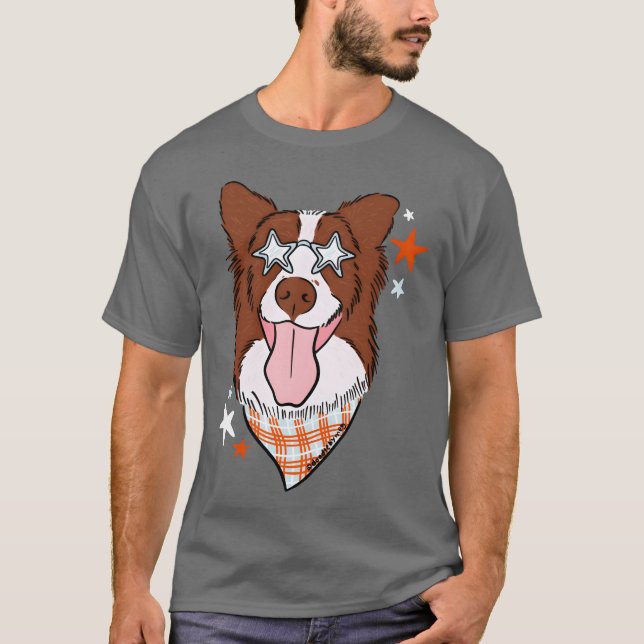 T-shirt Famille drôle Star Dog (Devant)