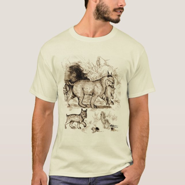 T-shirt Famille du Lynx roux (Devant)