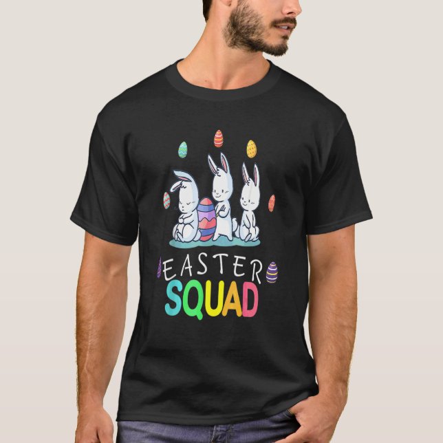 T-shirt Famille Easter Squad Matatching Bunny Egg Hunt Gro (Devant)