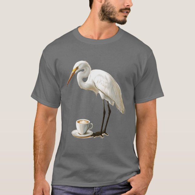 T-shirt Famille Egret Bird (Devant)