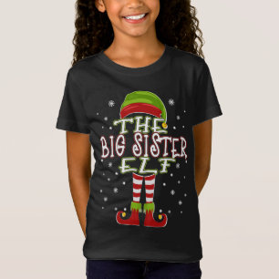 T-Shirt Famille Elf Big Soeur Correspondant 2021 Noël 