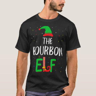 T-shirt Famille Elf Bourbon Correspondant Noël Pjs Drôle