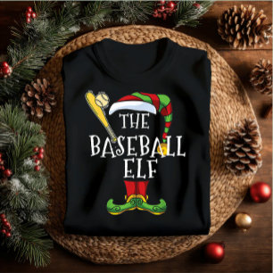 T-shirt Famille elfe de baseball assorti nom de la tenue d