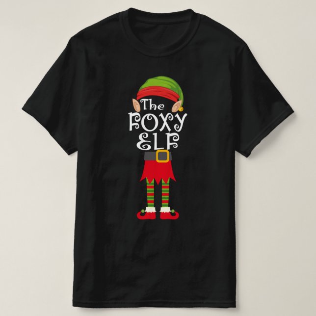 T-shirt famille elfe foxy appariement noël (Design devant)