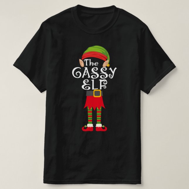 T-shirt famille elfe gassy assortie noël (Design devant)