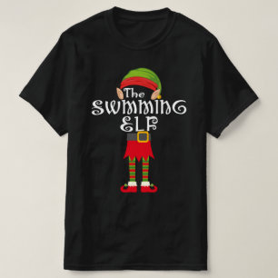 T-shirt famille elfe natation jumelée noël