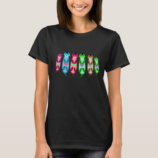 T-shirt Famille Elvis Otters (Devant)