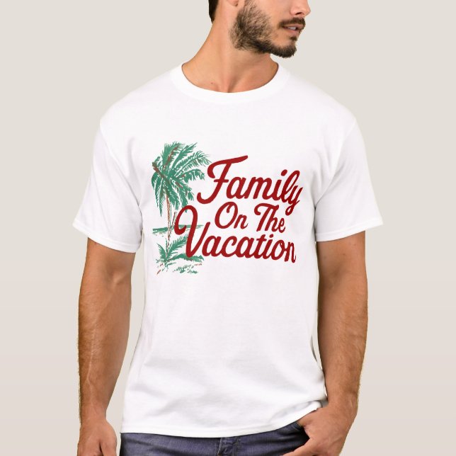 T-shirt Famille en vacances (Devant)