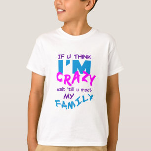 T-shirt famille fou pour enfants