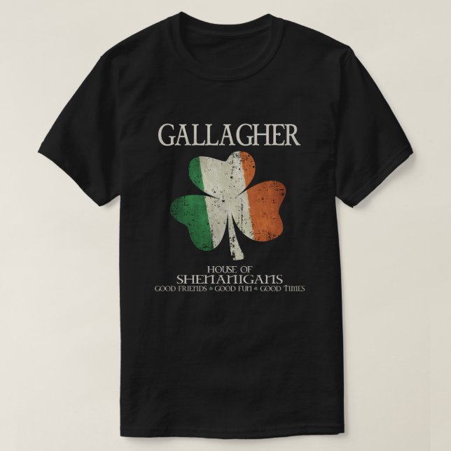 T-shirt Famille Gallagher nom Irlande Maison irlandaise (Design devant)