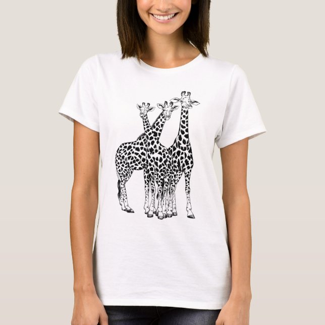 T-shirt Famille Giraffe (Devant)