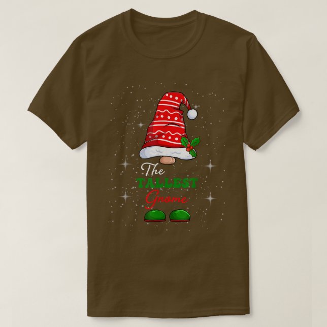 T-shirt Famille Gnome la plus haute correspondant Noël Fun (Design devant)