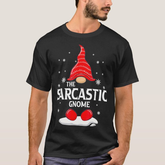 T-shirt Famille Gnome Sarcastique Correspondant Noël Gi dr (Devant)