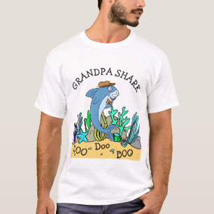 T-shirt Famille Grandpa Shark Doo Doo