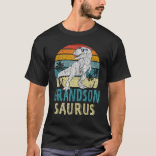 T-shirt Famille Grandsonsaurus Rex Dinosaur Grandson Sauru