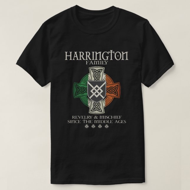 T-shirt Famille Harington bras Irlande Croix celtique irla (Design devant)