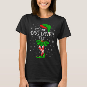 T-shirt Famille Je suis l'Amoureux des chiens Elf Noël