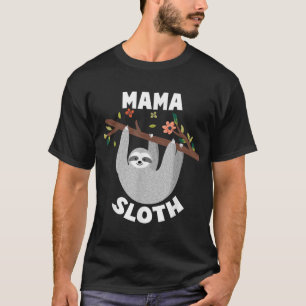 T-shirt Famille Mama Sloth Matching Pour Menwomen