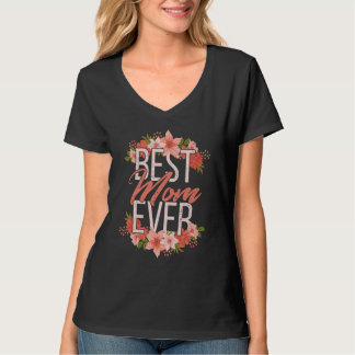 T-shirt Famille Maman Meilleure Maman Jamais Fier Maman Fl