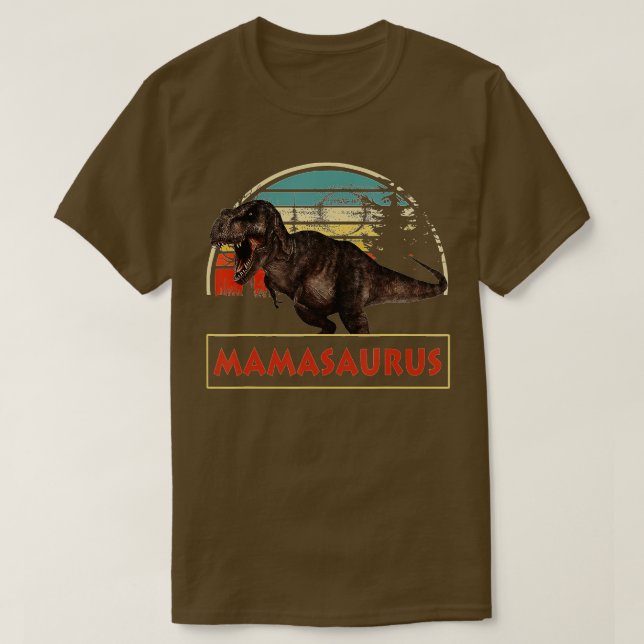 T-shirt FAMILLE Mamasaurus T rex Dinosaur Fu (Design devant)