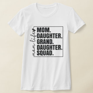 T-shirt Famille Matching Maman Fille Grandgirl Sqyad