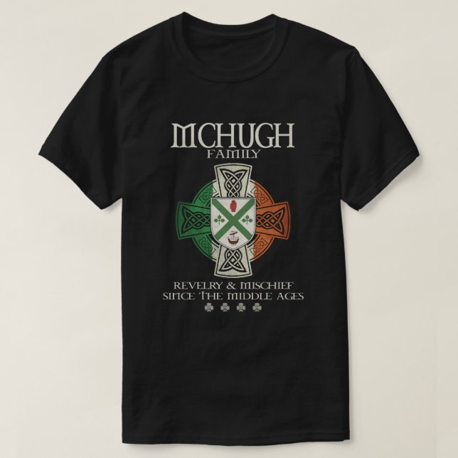 T-shirt Famille McHugh bras Irlande Croix celtique irlanda (Design devant)