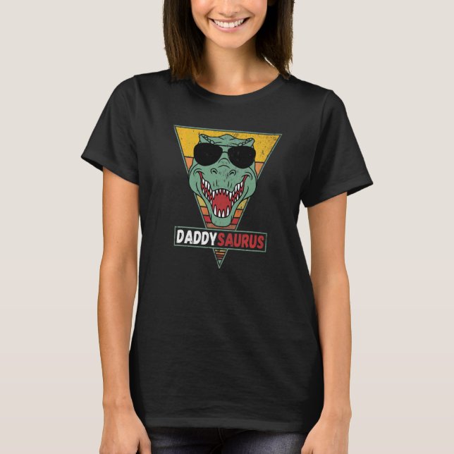 T-shirt Famille Mens Daddysaurus Rex Dinosaur Daddysaurus (Devant)