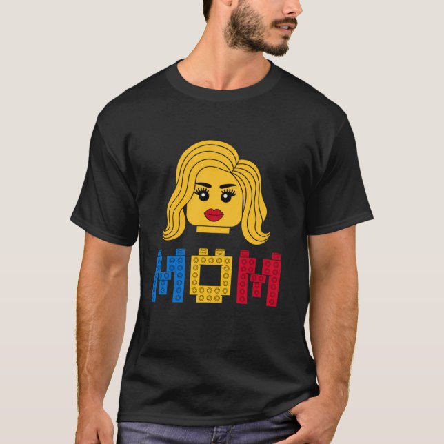 T-shirt Famille Mère Maître Constructeur Bâtiment Briques  (Devant)