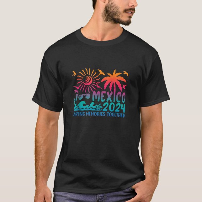 T-shirt Famille Mexique Vacation 2024 Faire des souvenirs (Devant)