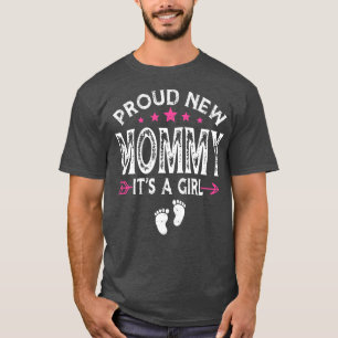 T-shirt Famille mignonne Genre Révèle Fier Nouvelle maman