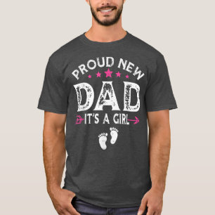 T-shirt Famille mignonne Genre Révéler Fier Nouveau Papa C
