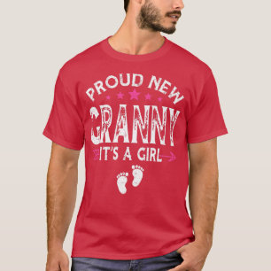 T-shirt Famille Mignonne Genre Révéler Fière Nouvelle Mami