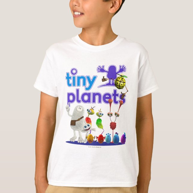 T-shirt Famille minuscule de planètes (Devant)