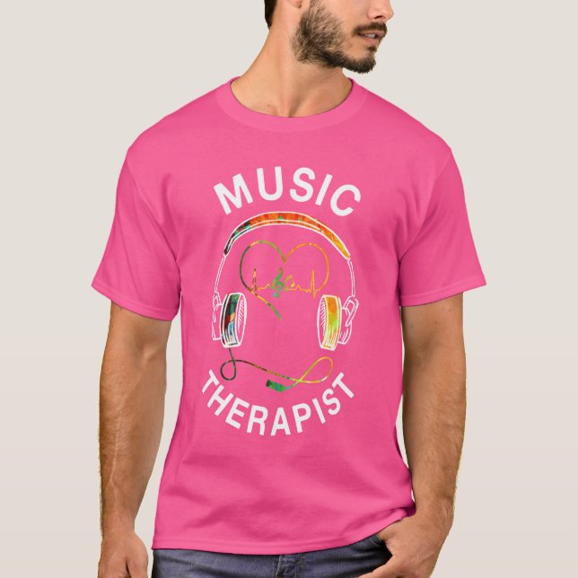 T-shirt Famille Musicherapist Design Music Notes (Devant)