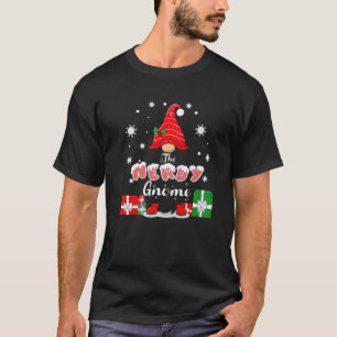 T-shirt Famille Nerdy Gnome Correspondant Noël Funny Gr