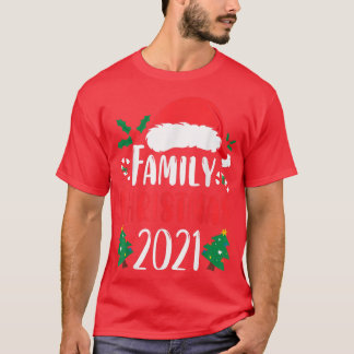T-shirt Famille Noël 2021 Correspondant Pyjama Santa Hat